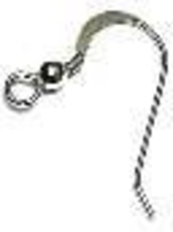 Flat Ear Wire with Coil and Ball