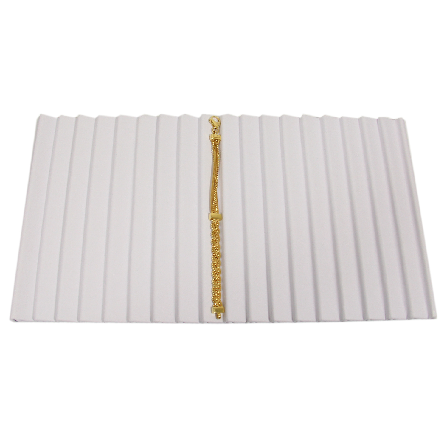 Slanted Bracelet Insert -  White Leatherette