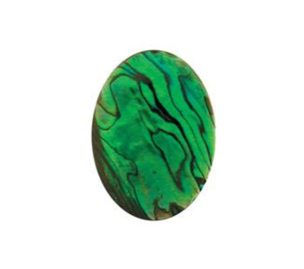 Paua Shell  Green - 30x40 Oval