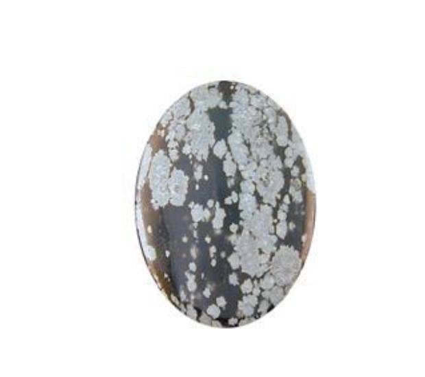 Snowflake  Obsidian - 15x20 Oval