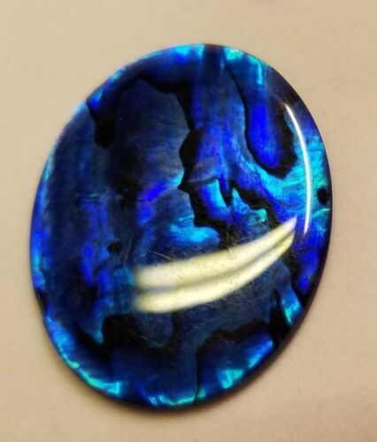 Blue Paua Shell Oval Cabochon High Quality 22x30
