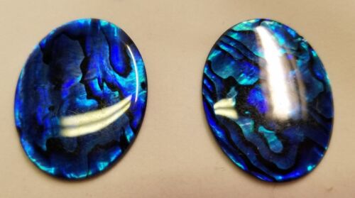 Blue Paua Shell Oval Cabochon High Quality 22x30