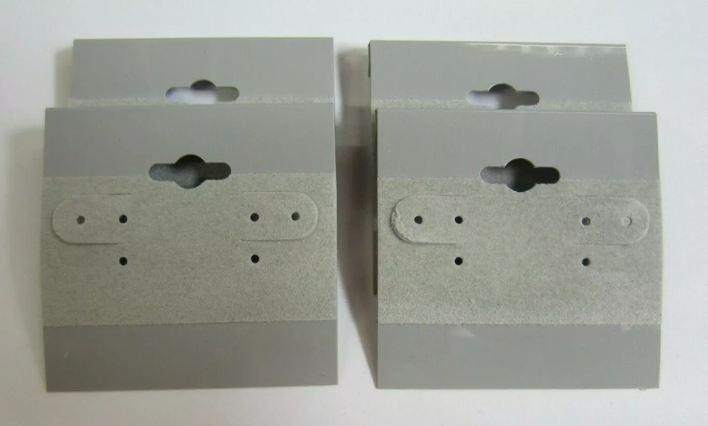 50 Plain 1 1/2" x 1 1/2" Grey Flocked Hanging Earring Cards Stud and Dangling