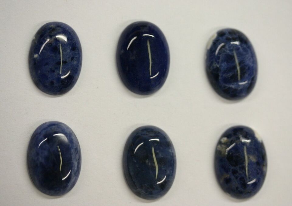 Lot of 6 Sodalite Oval Calibrated Cabochon High Quality 10x12