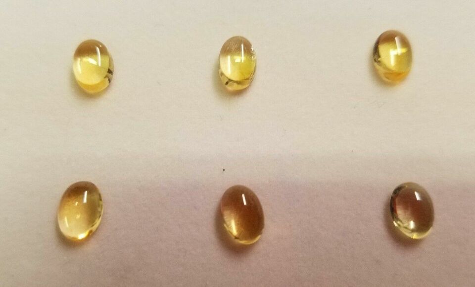 2pcs 5x7mm Natural Citrine Calibrated Oval Cabochons Cab Gems Gemstones Jewelry