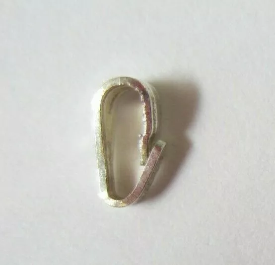 10pcs Solid 925 Sterling Silver Snap On Bail 2.85mm x 8.2mm Pendant