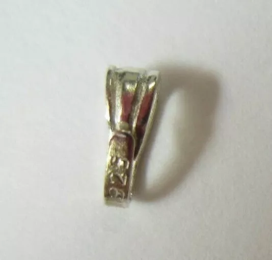 10pcs Solid 925 Sterling Silver Snap On Bail 2.85mm x 8.2mm Pendant