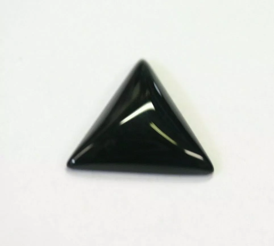 4pcs 6mm Natural Black Onyx Calibrated Triangle Cabochon Gemstones Gems Jewelry