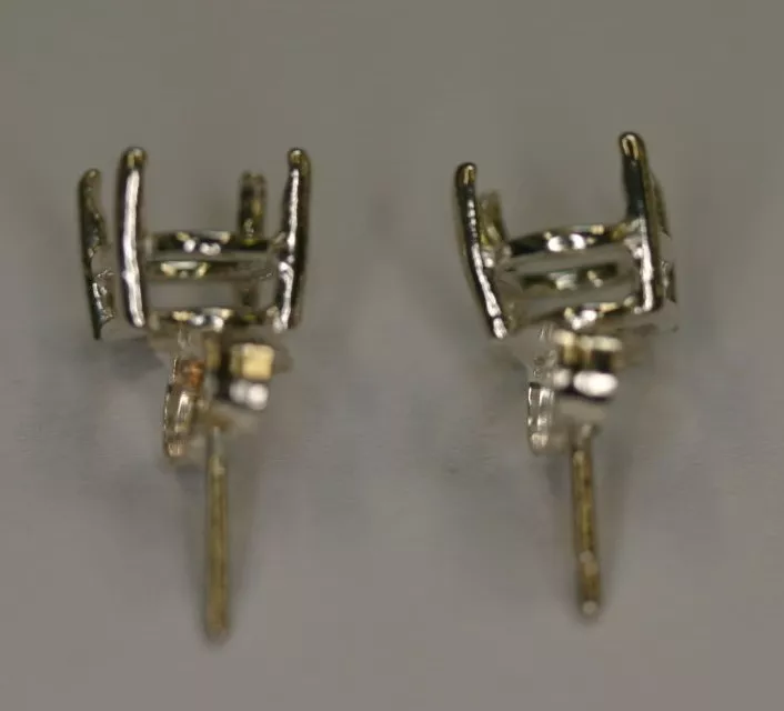 7x9 9x7 Sterling Silver Oval Earrings Mounting Setting Gemstones 925