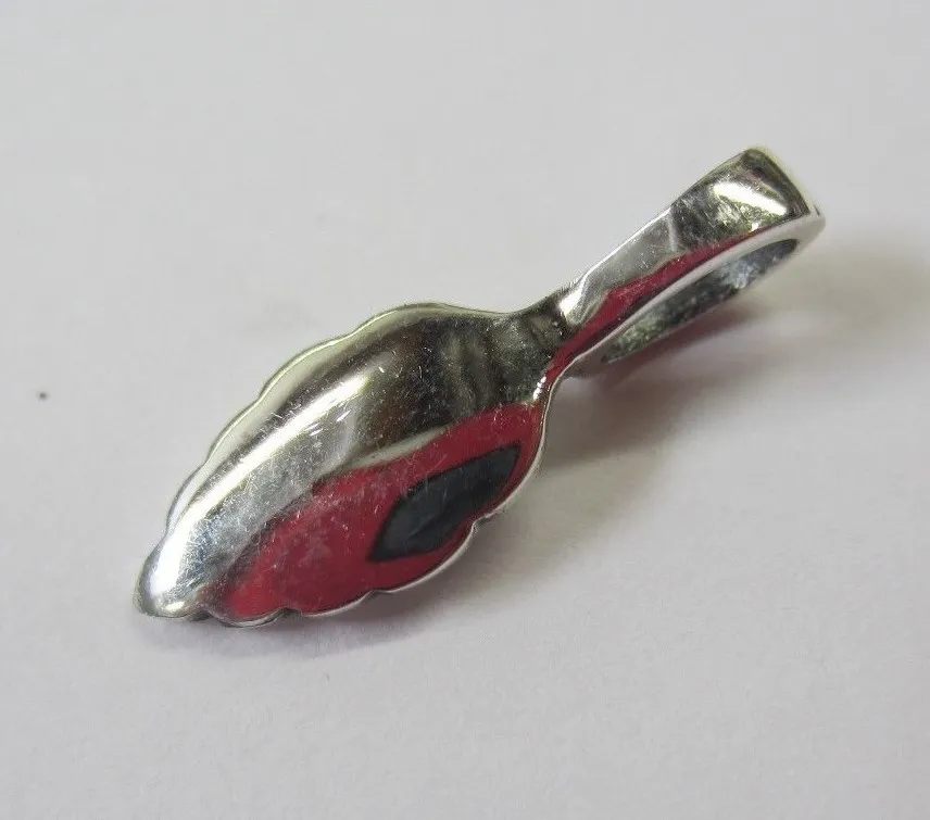 1pc Solid Sterling Silver Glue on Bail Beaver Tail 6.9 x 20.7mm Pendant Bail