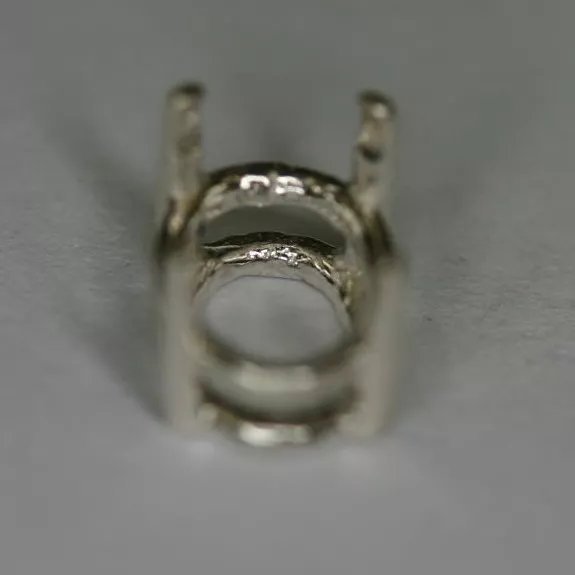 8x6 6x8mm Pre-notched Sterling Silver Oval Head Setting Mounting Gemstones