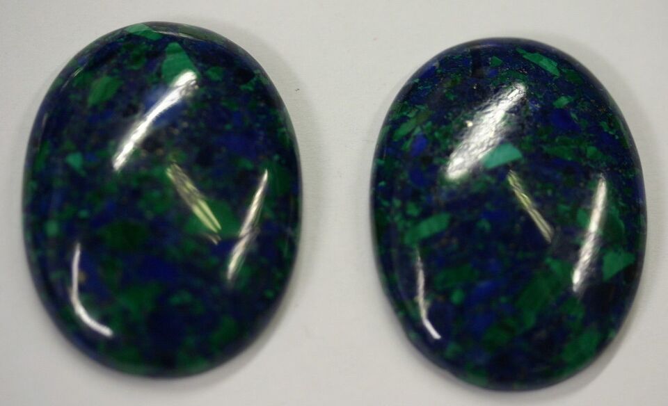 Natural Azurite Malachite Oval Cabochon  - 22 x 30