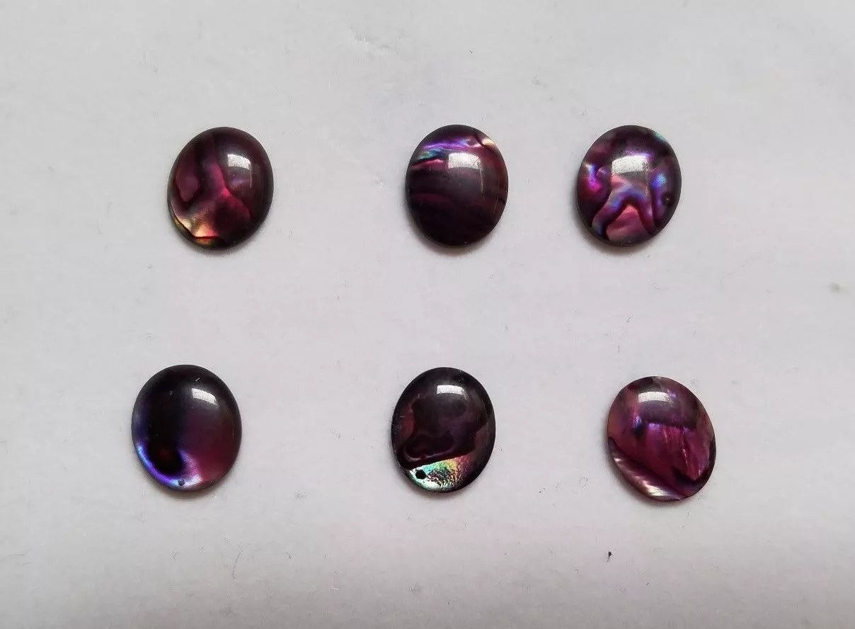10pcs Purple Paua Shell Oval Cabochon High Quality 10x12mm Cabs