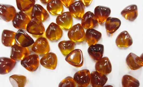4pcs 5mm Natural Baltic Amber Trillion Cabochon High Quality Gemstones Cab Gems