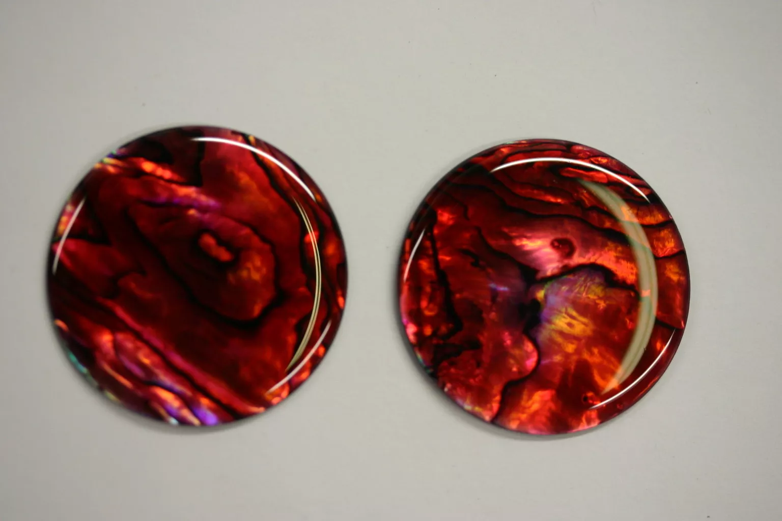4pcs Red Paua Shell Round Cabochon 4mm  Jewelry