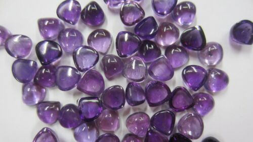 2pcs 8mm Trillion Natural African Amethyst Cabochon Gemstones Cab Gems Jewelry