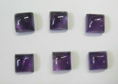 2pcs 9mm Natural African Amethyst Square Cabochon Gemstones Cab Gems Jewelry