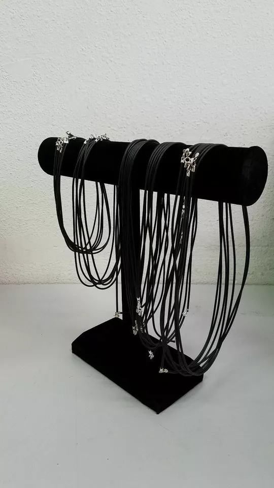 24" 2.5mm Neoprene Necklace with Solid Sterling Silver Spring Clasp Jewelry