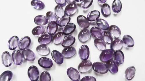2pcs 9x11mm 11x9mm Natural African Amethyst Oval Cabochon Gemstones Cab Gems