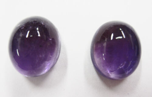 2pcs 9x11mm 11x9mm Natural African Amethyst Oval Cabochon Gemstones Cab Gems