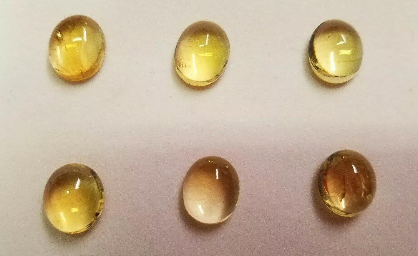 2pcs 5x7mm Natural Citrine Calibrated Oval Cabochons Cab Gems Gemstones Jewelry