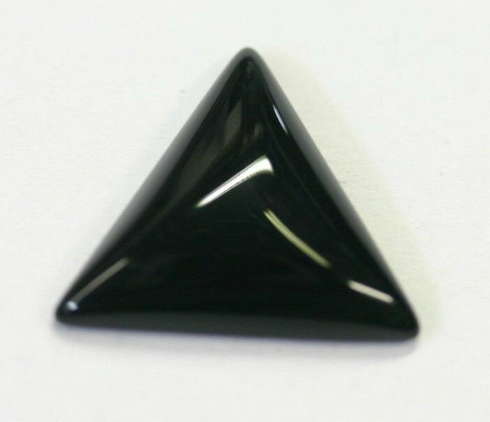4pcs 8mm Natural Black Onyx Calibrated Triangle Cabochon Gemstones Gems Jewelry