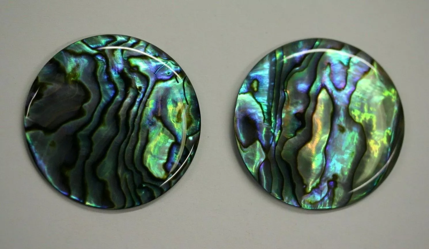 4pcs 10mm Natural Paua Shell Abalone Calibrated Round Cabochon Gemstones Jewelry