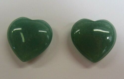 4pcs 15mm Natural Green Aventurine Puffed Heart for Pendant Gemstones Jewelry