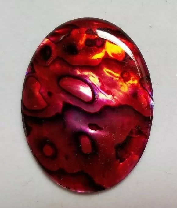30x40mm 40x30mm Natural Paua Shell Red Calibrated Oval Cabochon Gems Jewelry