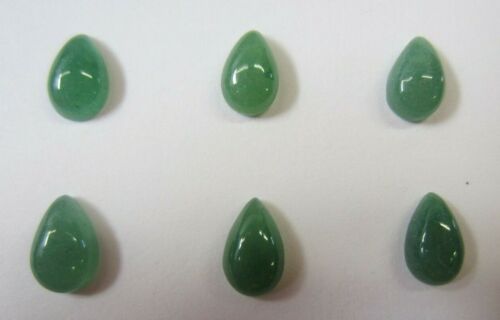10pcs 5x8mm Natural Green Aventurine Tear Cabochon Gemstones Gems Cab Jewelry