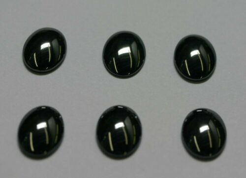 10pcs 7x9mm Natural Hematite Calibrated Oval Cabochon Gemstones Gems Cab Jewelry