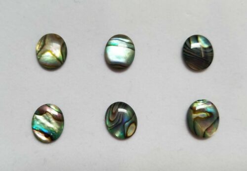 10pcs 7x9mm Natural Paua Shell Abalone Calibrated Oval Cabochon Gems Jewelry