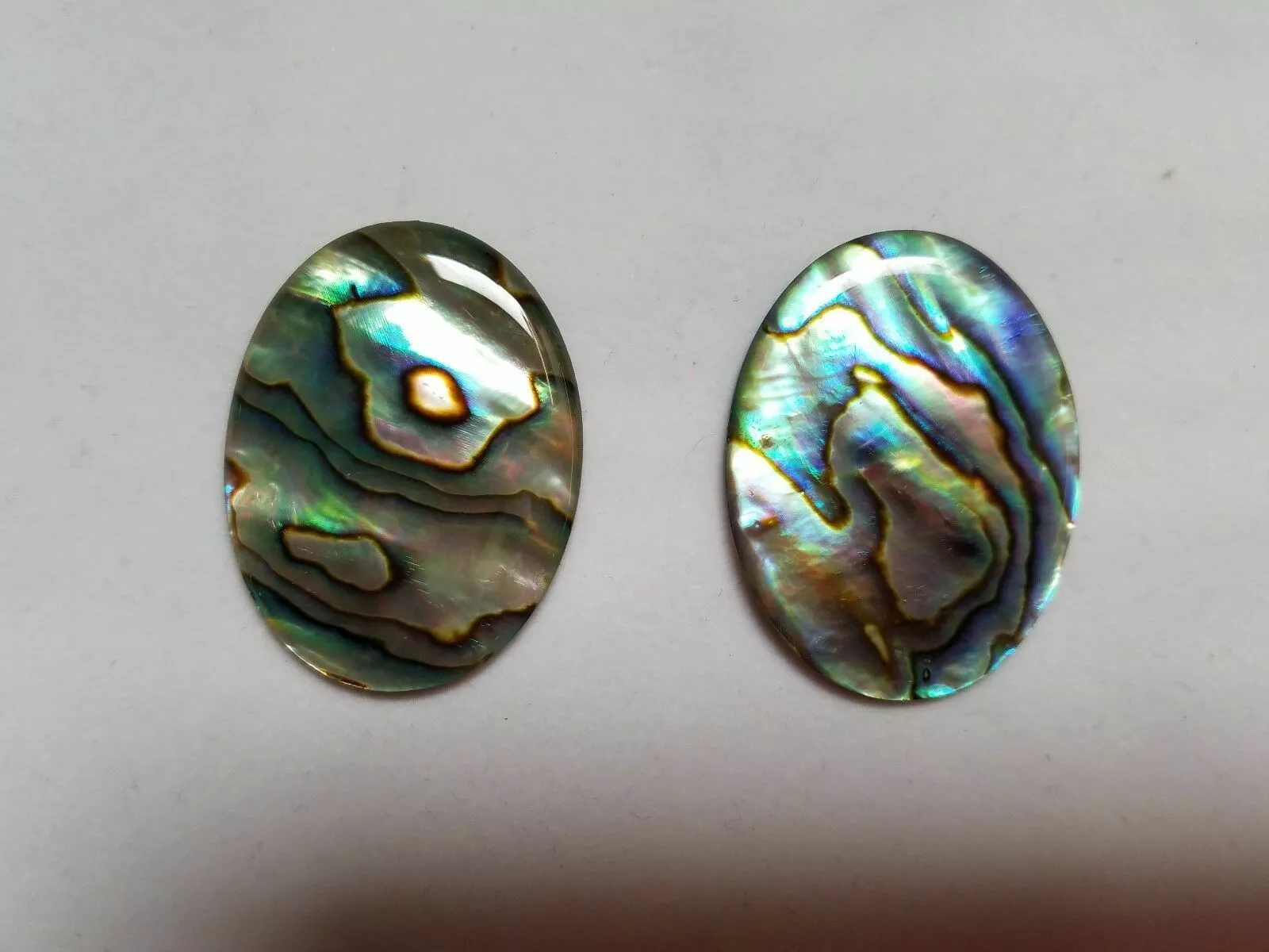 6pcs 12x16mm Natural Paua Shell Abalone Calibrated Oval Cabochon Gems Jewelry