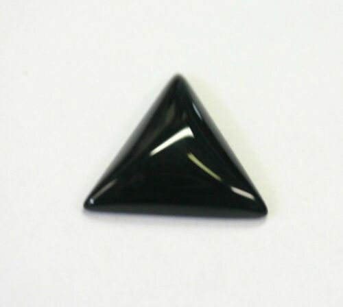 4pcs 14mm Natural Black Onyx Calibrated Triangle Cabochon Gemstones Gems Jewelry
