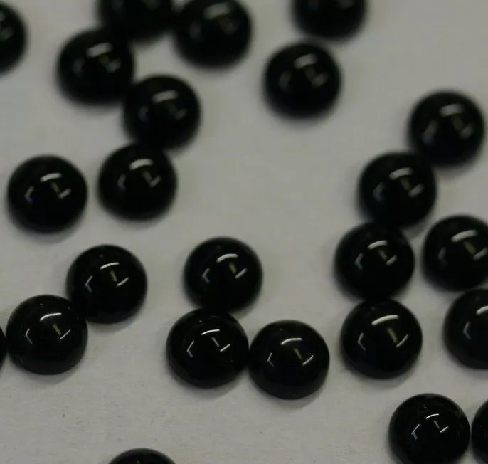 10pcs Black Onyx Round Cabochon 3mm Gemstones