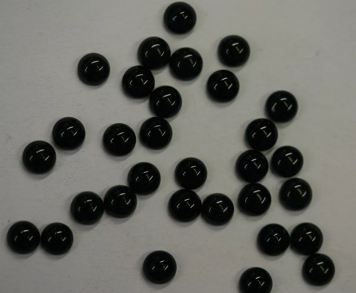 10pcs Black Onyx Round Cabochon 3mm Gemstones