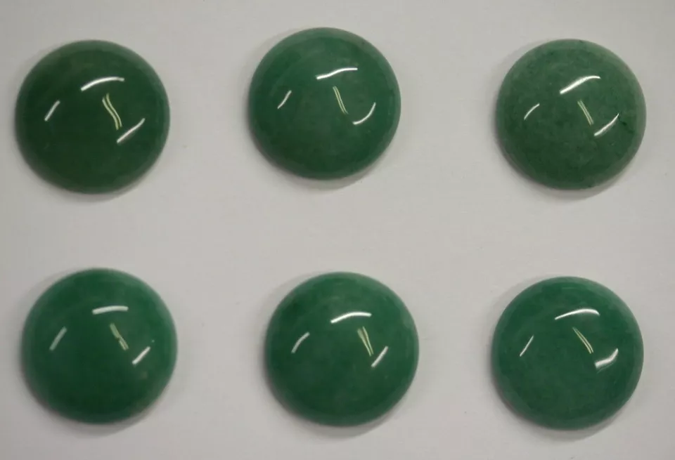 4pcs Natural Aventurine Green Round Calibrated Cabochon 12mm Gemstones