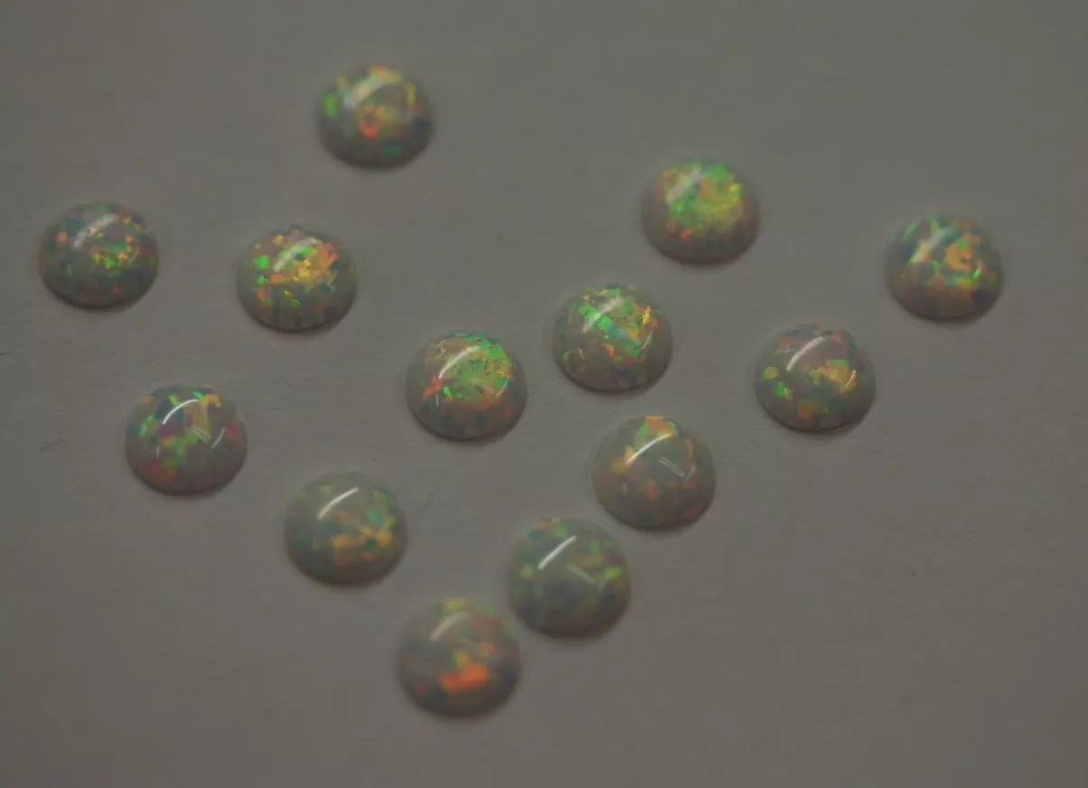 Man-made Opal Calibrated Round Cabochon High Quality Gemstones 6mm