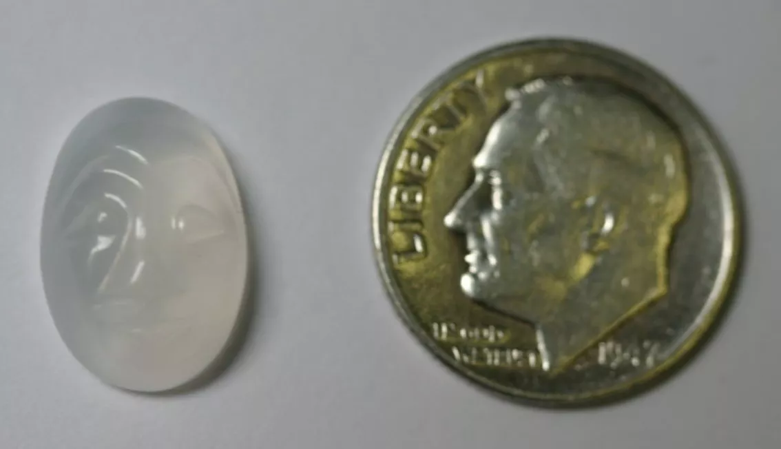 14x10mm 10x14mm Oval Moonstone Natural Carved Face Cabochon Gemstone stone RARE