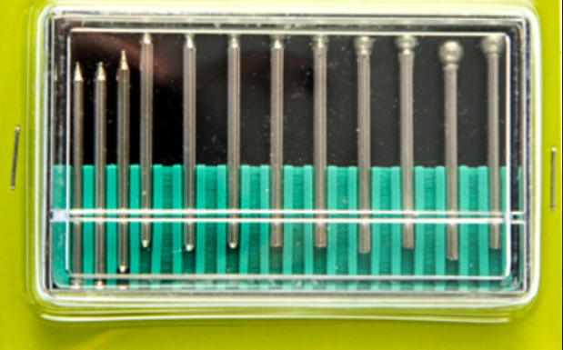 12pc Diamond Round Burr Drill Bit Set - Cutting Grinding Dremel Rotary Tool