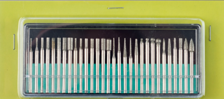 30pc DIAMOND BURR BIT SET 150 GRIT 1/8" SHANK