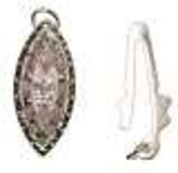 Sterling Silver Fancy Oval Clasps - 6x12.3mm