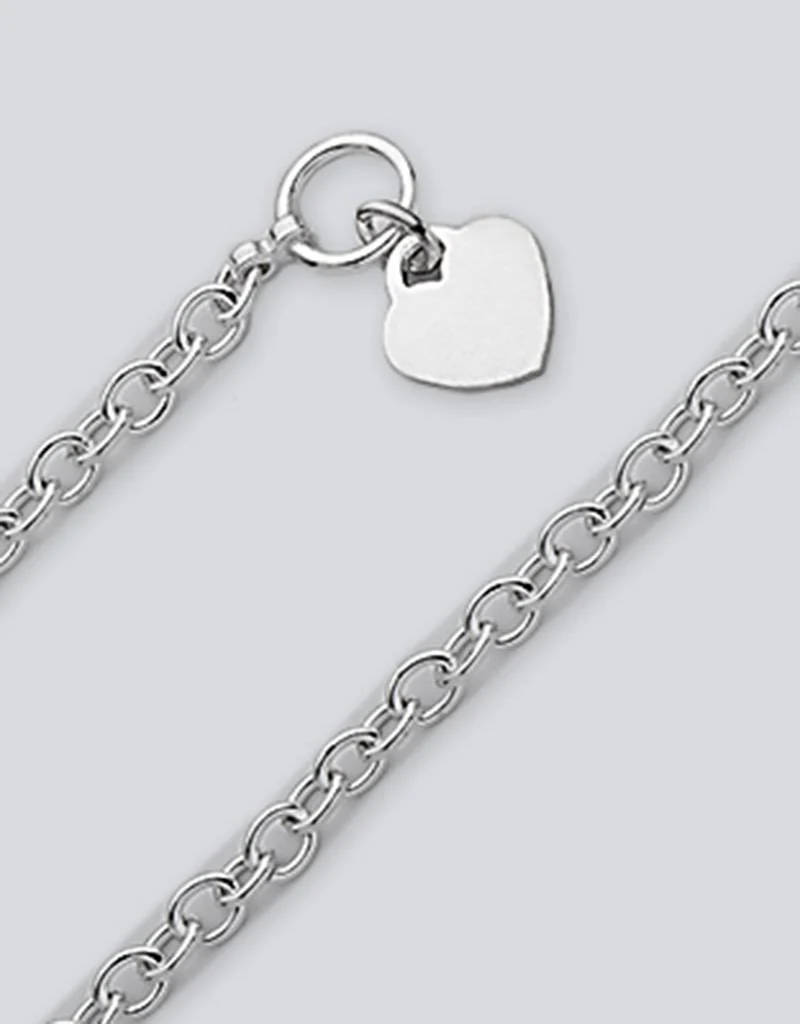 OVAL LINK 130 W/ HEART -  16"