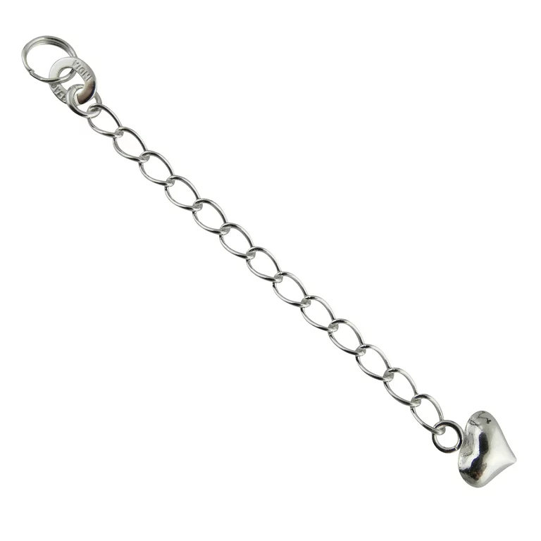 Extender w/split ring & puff heart