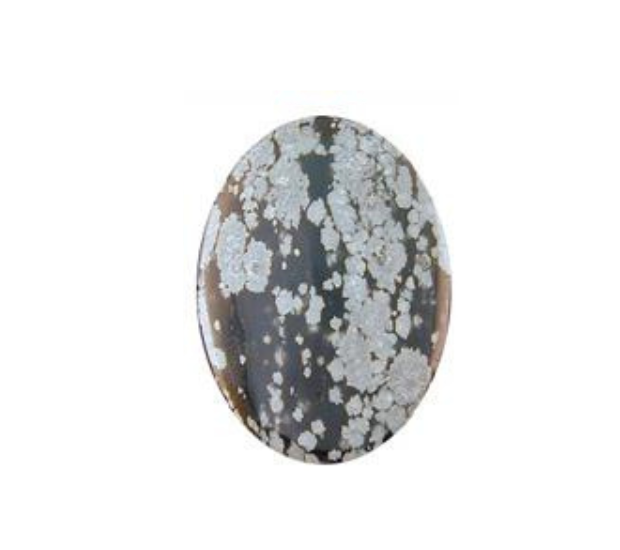 Snowflake  Obsidian - 12x16 Oval