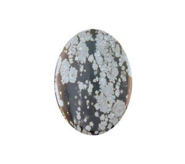 Snowflake  Obsidian - 22x30  Oval