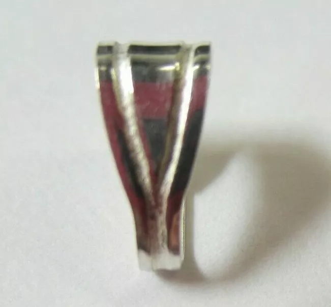 10pcs Solid 925 Sterling Silver Snap On Bail 2.85mm x 8.2mm Pendant