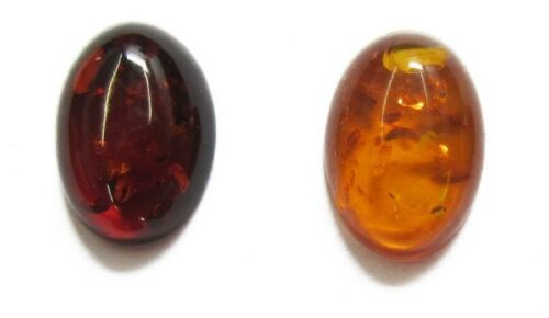 2pcs Natural Oval Amber Cabochon High Quality Gemstones 8x12mm 12x8mm Jewelry