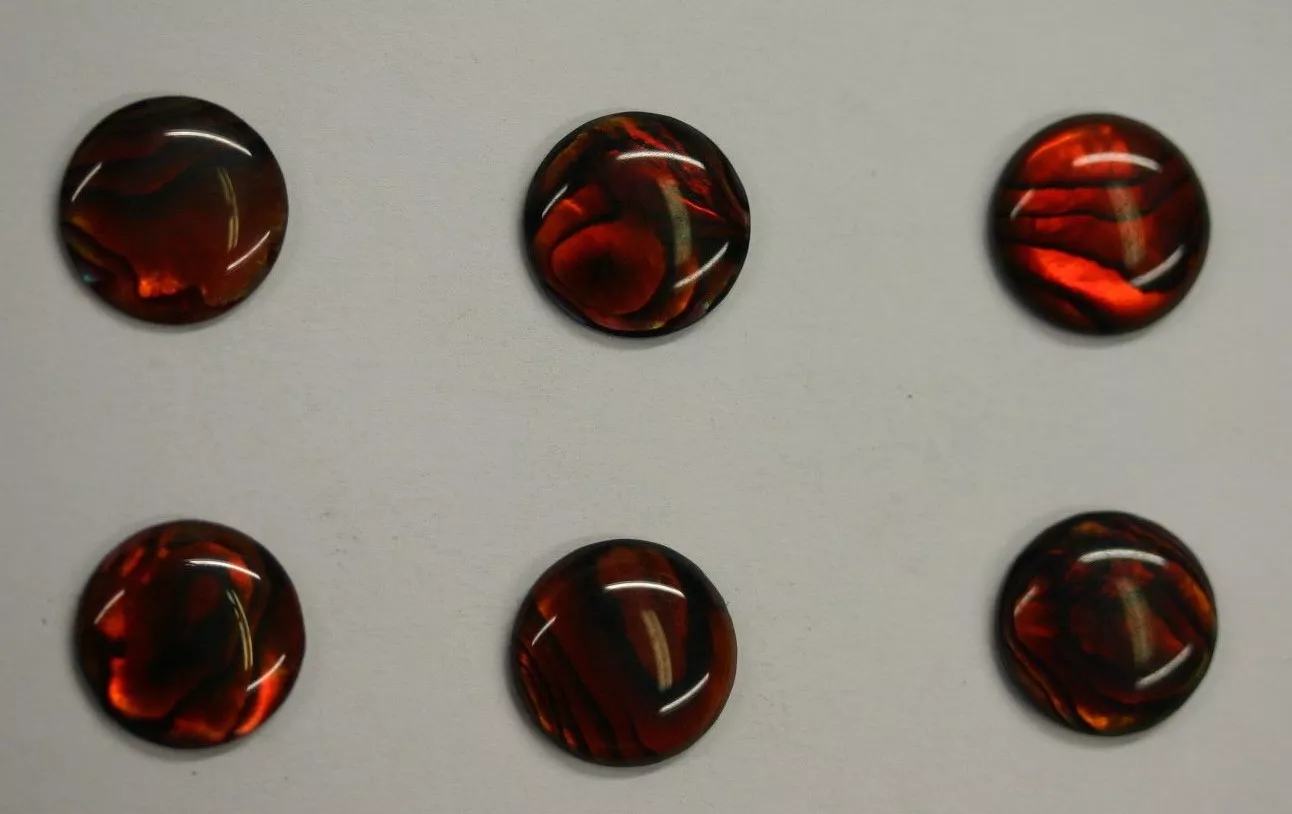 4pcs Red Paua Shell Round Cabochon 14mm Jewelry