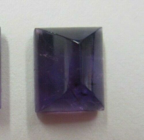 8x10mm 10x8mm Natural African Amethyst Rectangle Cabochon High Dome Rose Cut Top